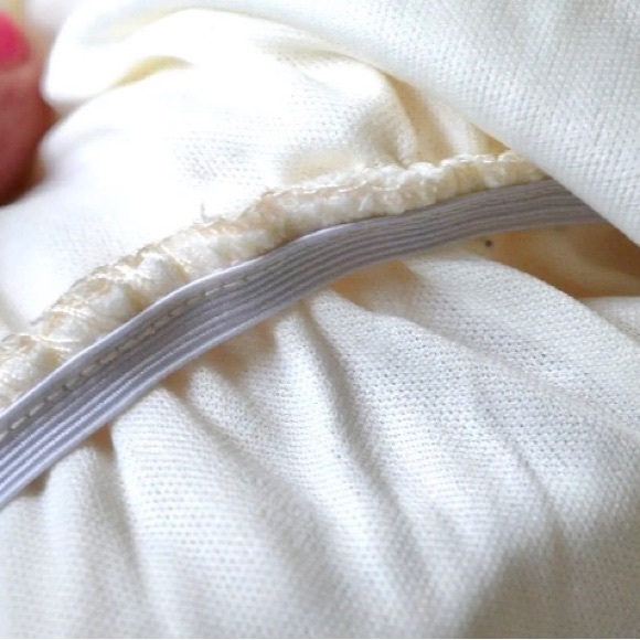 &Merci Cream Floral Applique Flounce Dress Off White Lined Belted PRETTY… - Picture 6 of 10